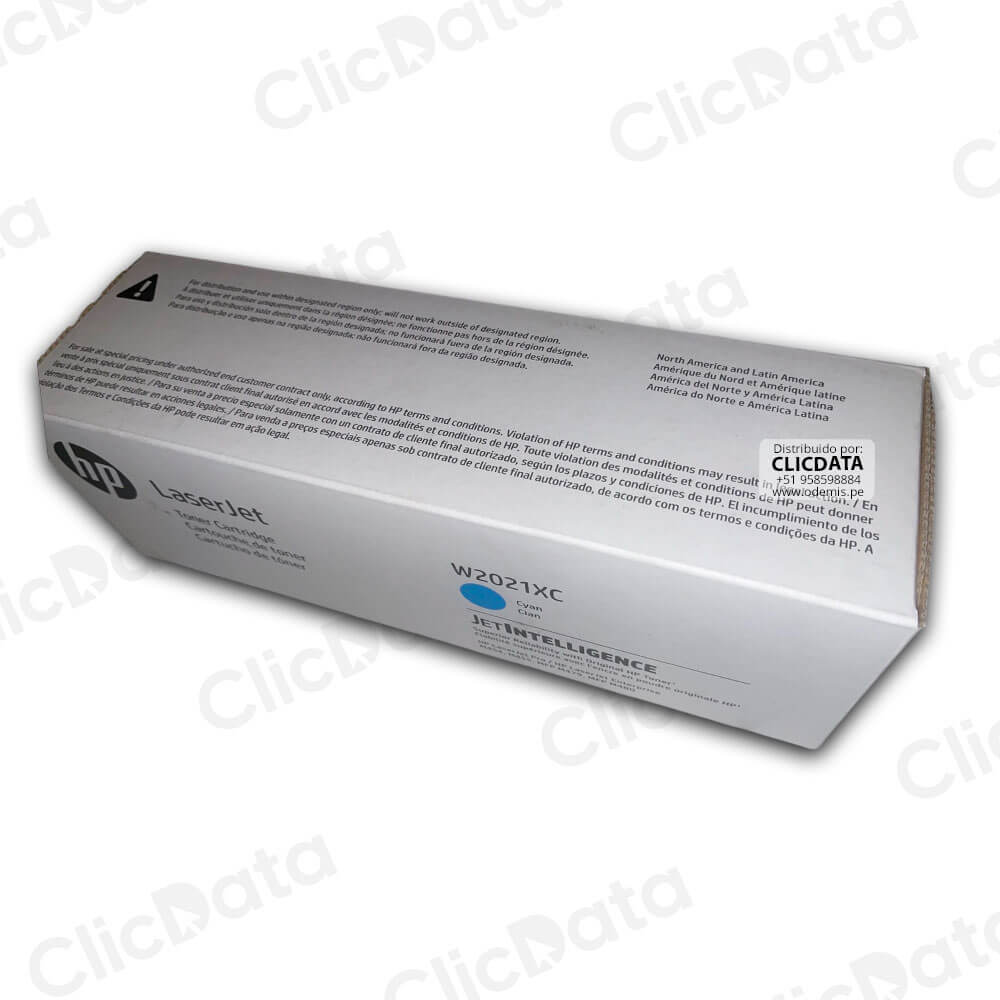 Toner HP 414XC W2021XC Cian M455, M479, M480, M454 6.000 pag