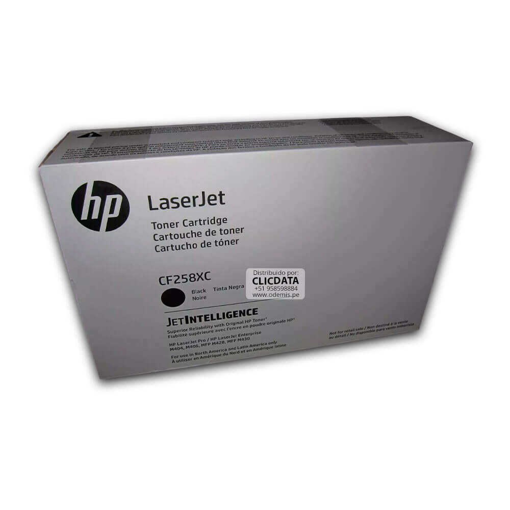 Toner HP 58XC CF258XC Negro M406, M404, M428, M430 7.000 pag