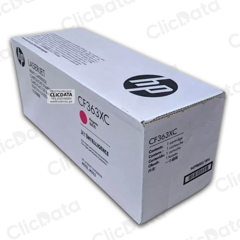 Toner HP 508XC CF363XC Magenta M553dn, M552dn 9,500 pag, Original