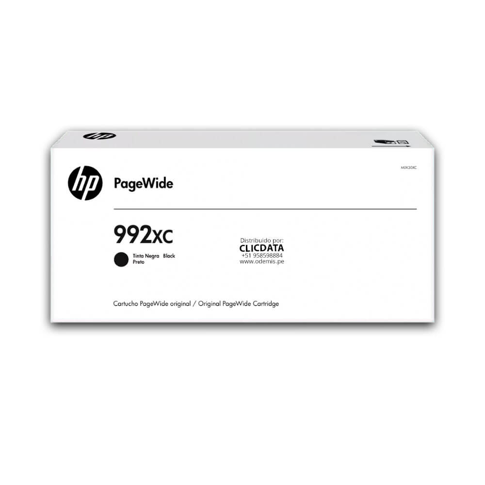 Tinta HP 992XC M0K30XC Negro 77750Z, P77740Dw 20,000 pag