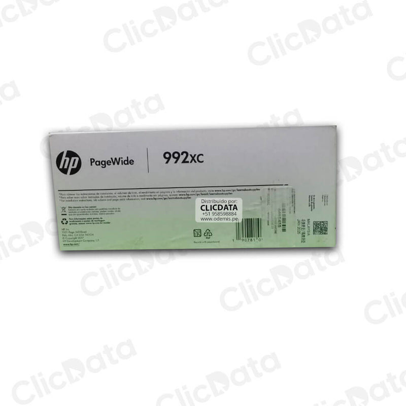 Tinta HP 992XC M0K30XC Negro 77750Z, P77740Dw 20,000 pag