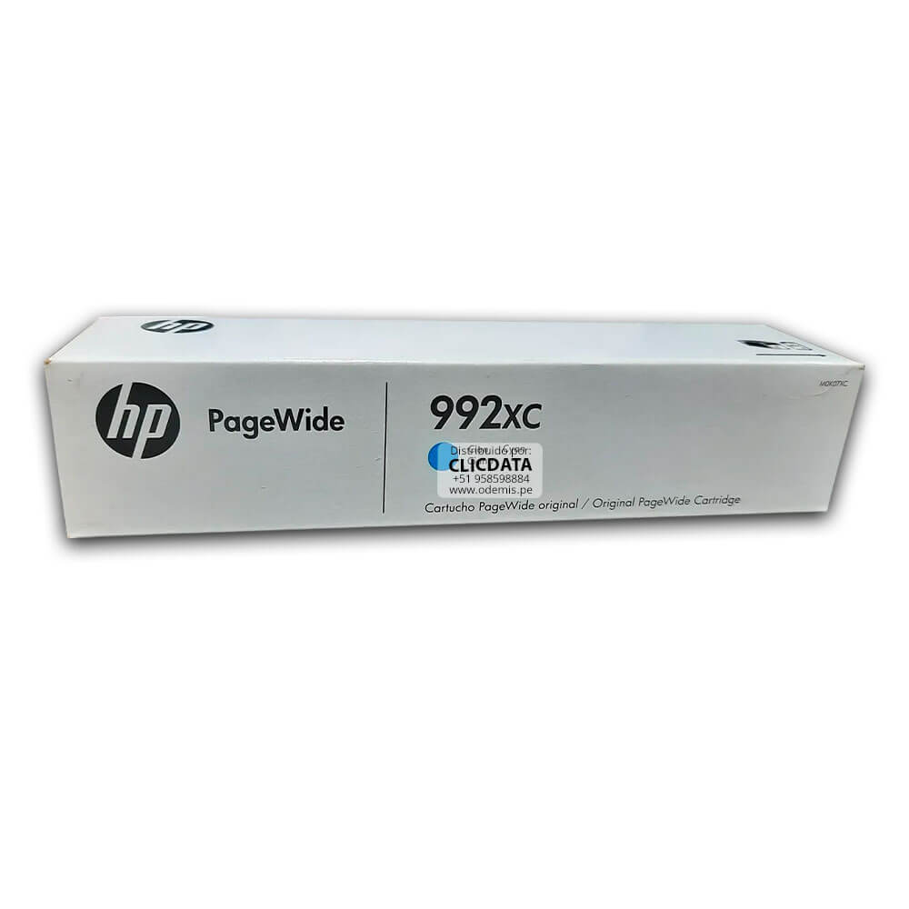 Tinta HP 992XC M0K07XC Cian P77740Dw, 77750Z 16,000 pag