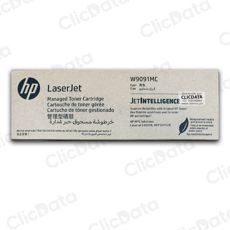 Toner Hp W9091MC Cian E47528, E45028 28,000 pag, Original