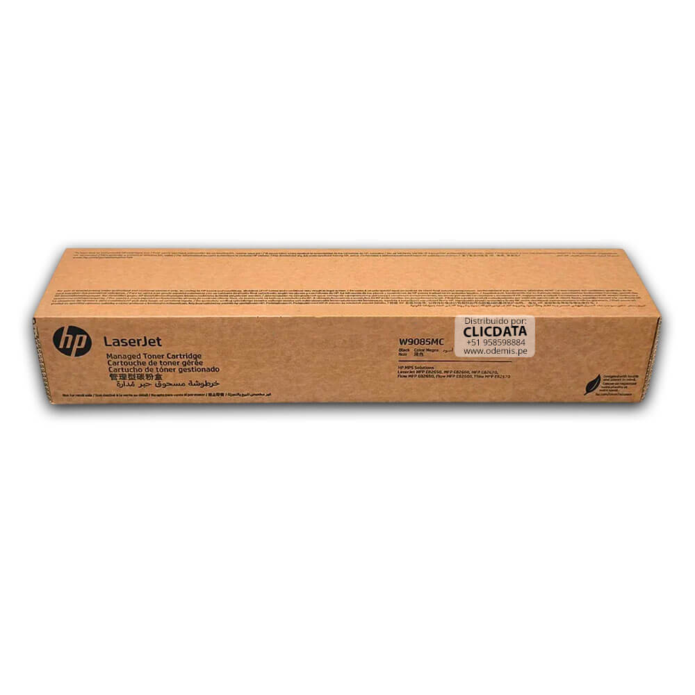 Toner Hp W9085MC Negro E82670, E82650, E826z 60,000 pag, Original