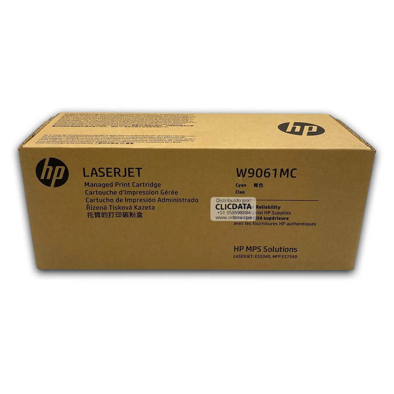 Toner Hp W9061MC Cian M553Xm, E55040, E57540 12,500 pag