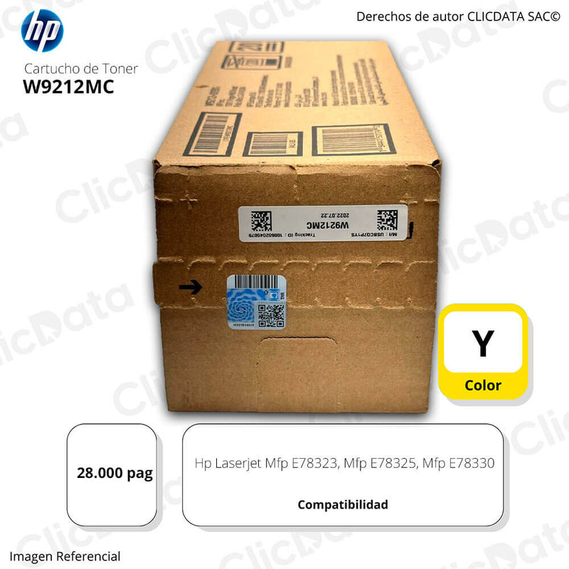 Toner Hp W9212MC yellow E78330, E78323, E78325 28,000 pag