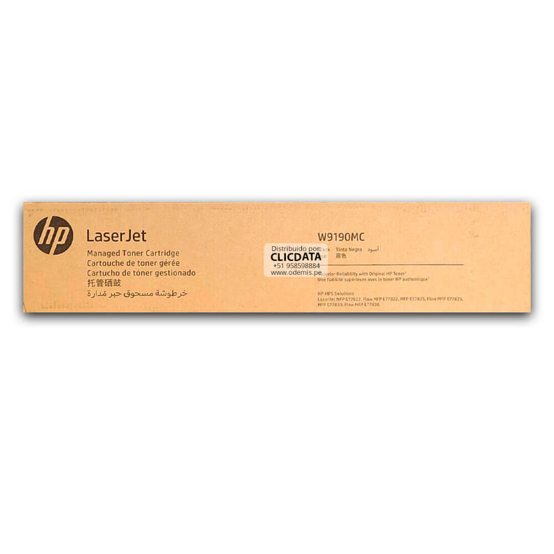 Toner Hp W9190MC Negro E77830, E77822, E77825 29,000 pag Original