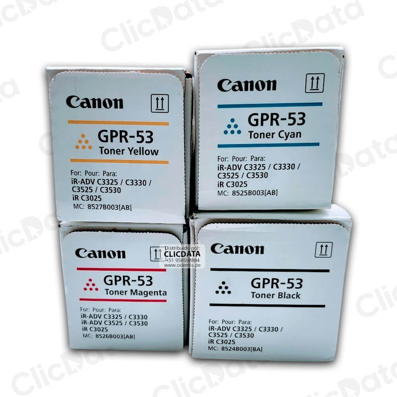 Toner Canon GPR 53 C3330i, C3325, C3330, C3530 kit Completo