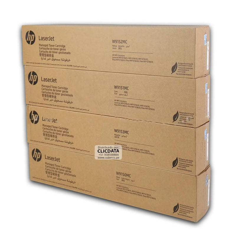 Toner Hp W9150MC, W915M1C, W9152MC, W9153MC kit Completo