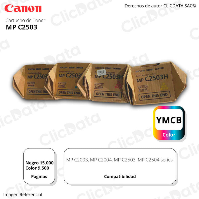 Toner Ricoh MP C2503, MP C2003, MP C2004, MP C2504 kit Original