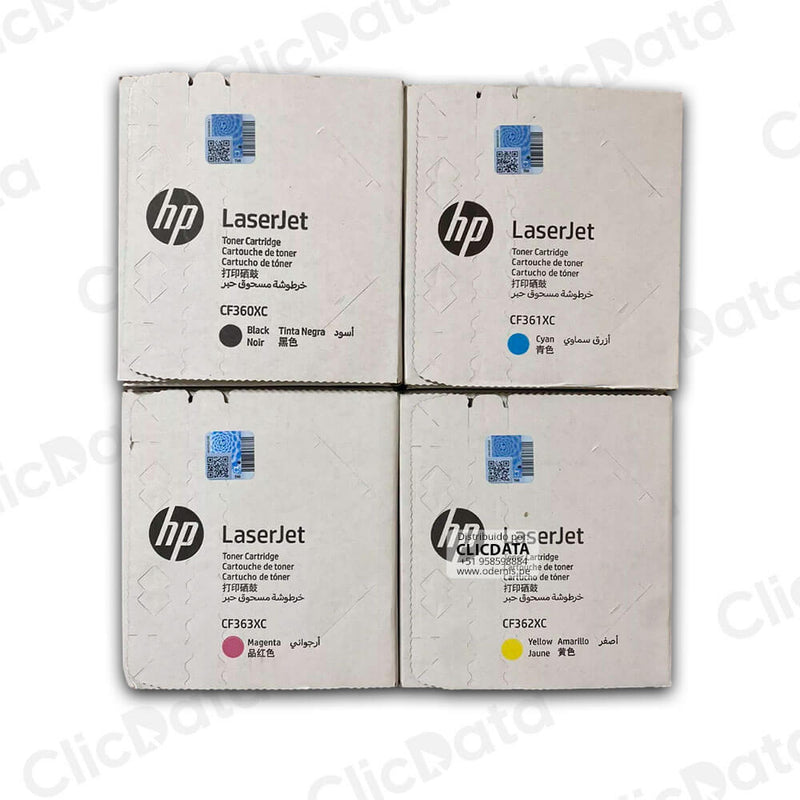 Toner Hp 508XC M552dn, M553dn, M553x, M577dn kit Completo