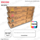 Toner Ricoh IM C2010, IM C2510 Negro y Colores kit Completo