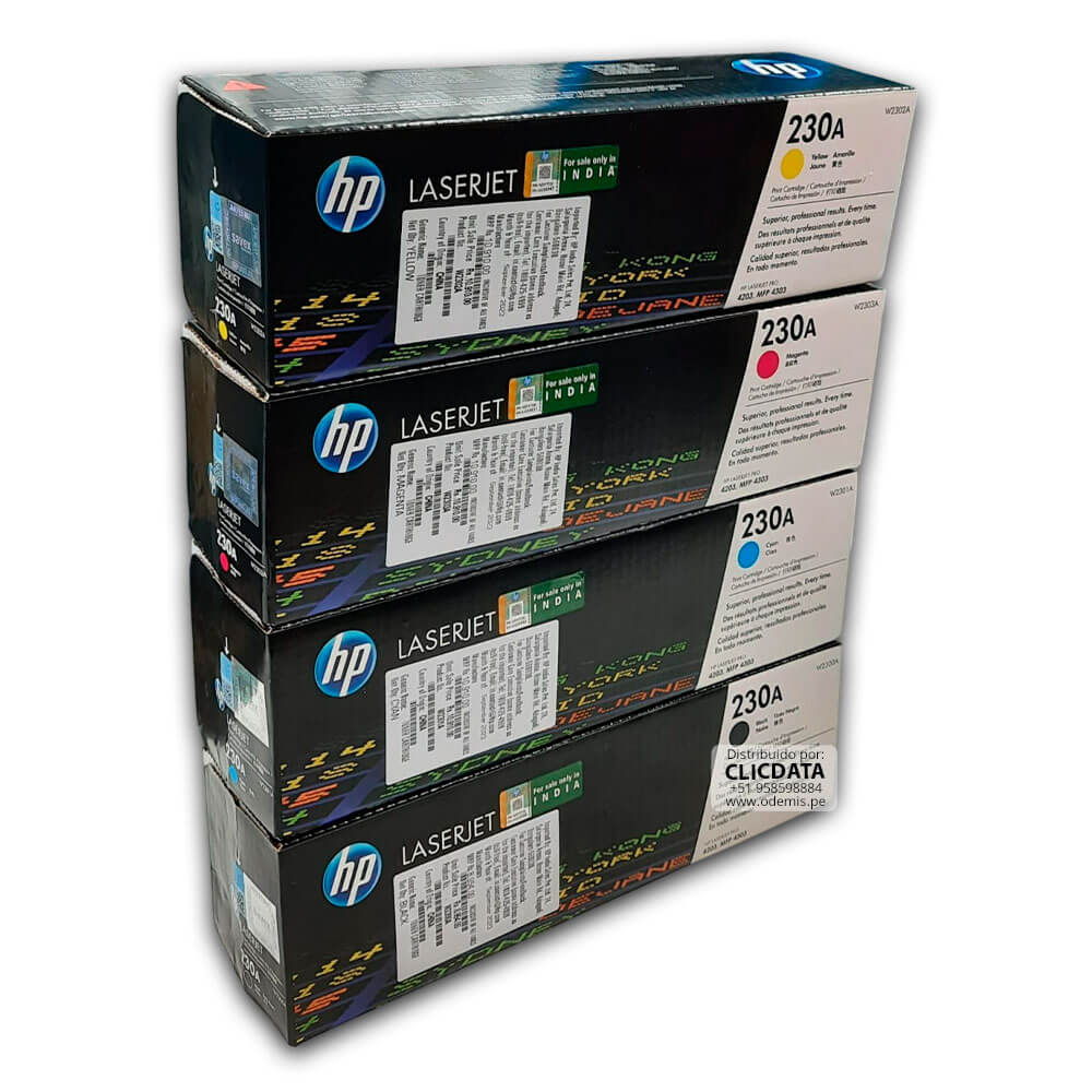 Toner HP 230A (W2300A, W2301A, W2302A, W2303A) kit Original