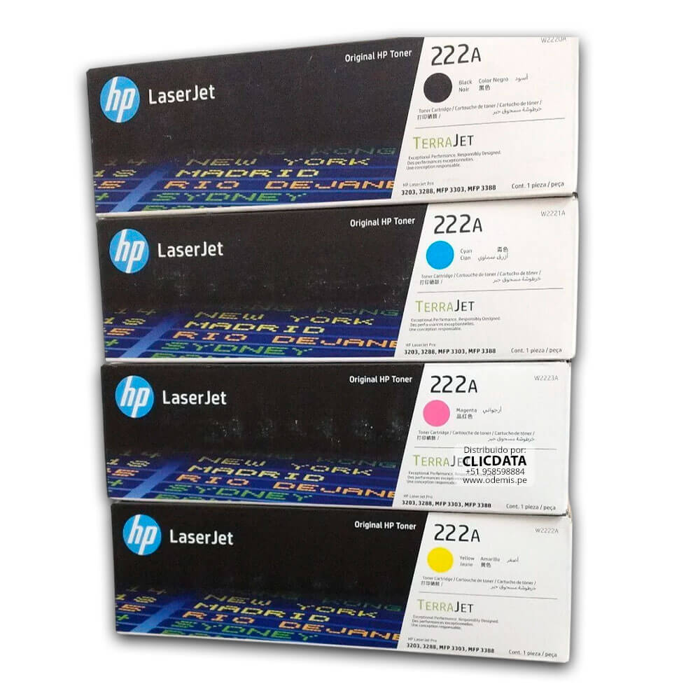 Toner Hp 222A 3201, 3204, 3288, 3303, 3388 kit Original