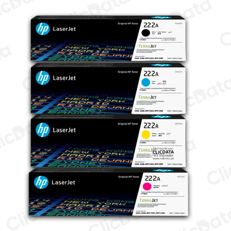 Toner Hp 222A 3201, 3204, 3288, 3303, 3388 kit Original