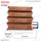 Toner Ricoh SP C430A, C431Dn, C440Dn kit Completo Original