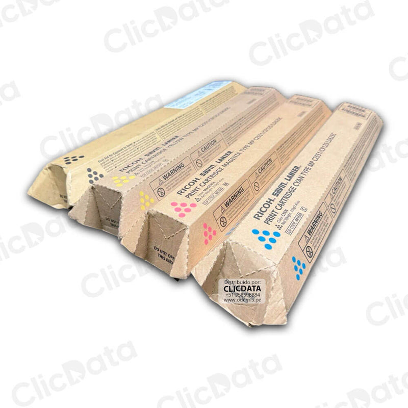 Toner Ricoh MP C2551, MP C2051, LD620 pack Completo Original