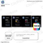 Toner HP 657X LaserJet M681, M682 CYMK Kit Completo Original