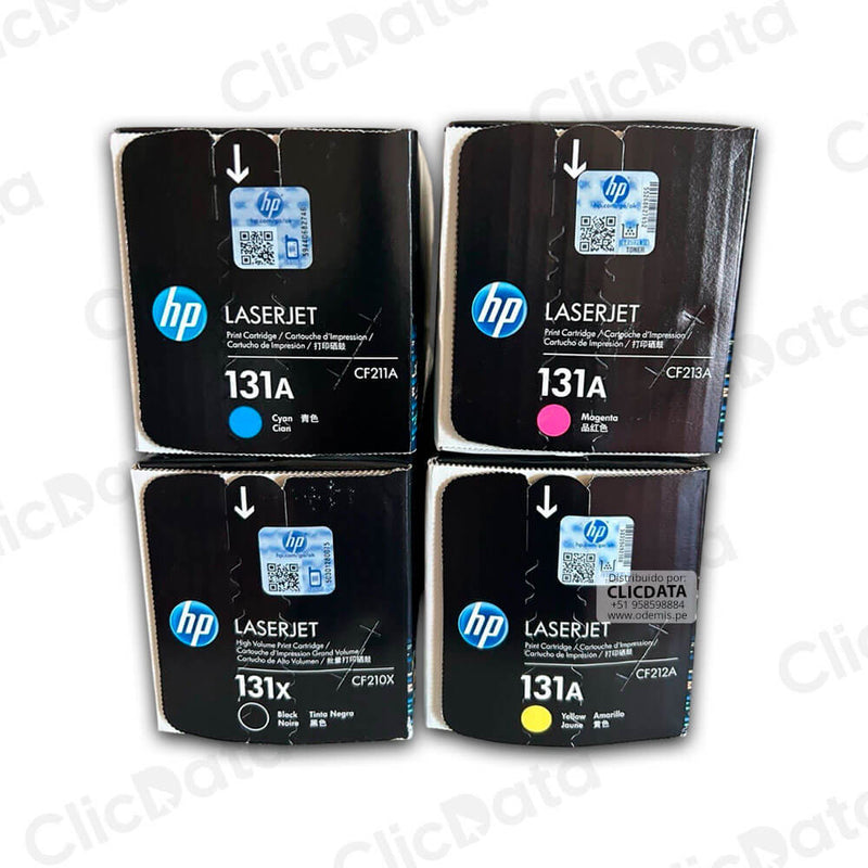 Toner Hp 131X Negro y Colores MFP M276, M251 Kit Completo