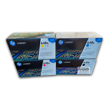 Toner Hp 647A, 648A CYMK CP4025, CP4520, CP4525 Kit Completo