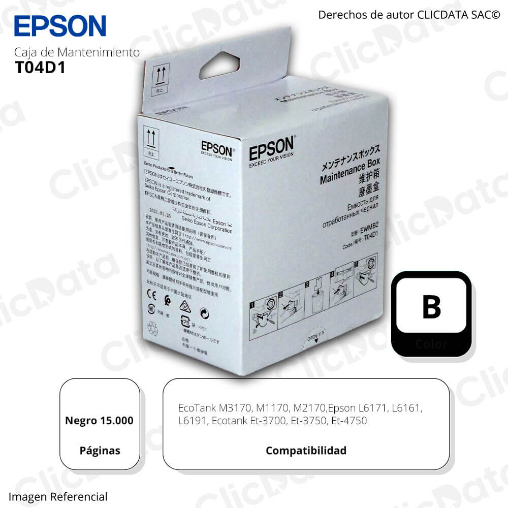 Caja de Mantenimiento Epson T04D1 M3170, M1170, M2170 Original