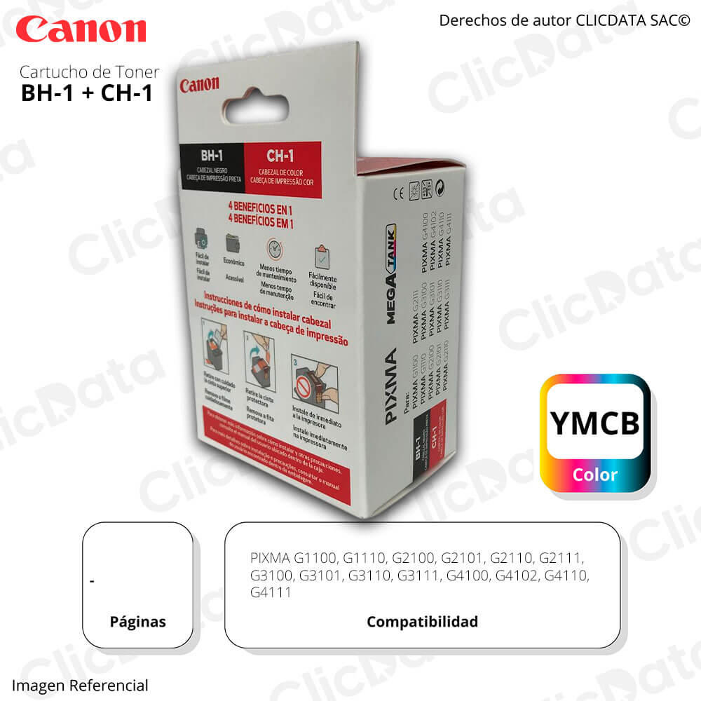 Pack Cabezal Canon BH-1 + CH-1 Negro y Color Original