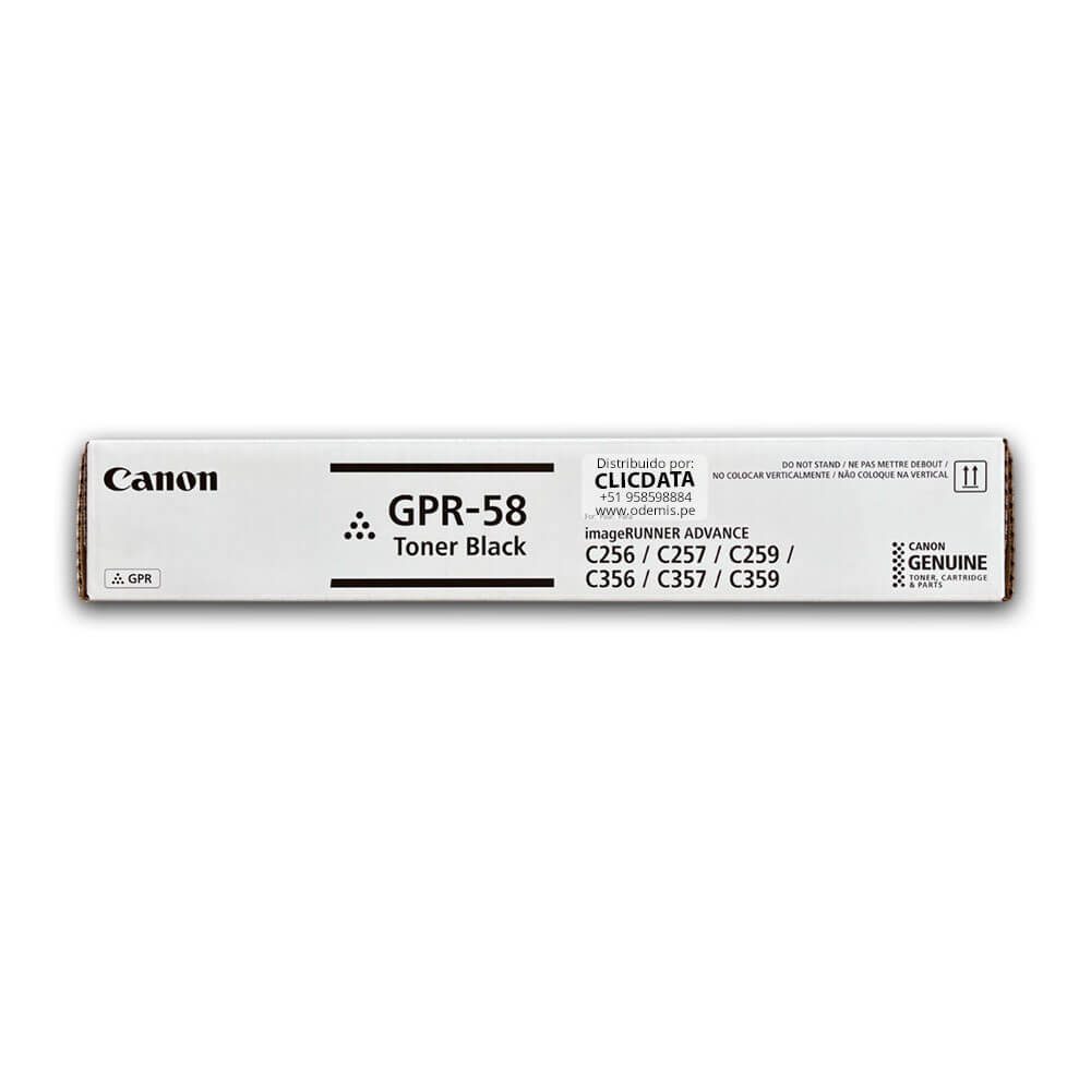 Toner Canon GPR-58 Negro C357iF, C356iF 23,000 pág Original
