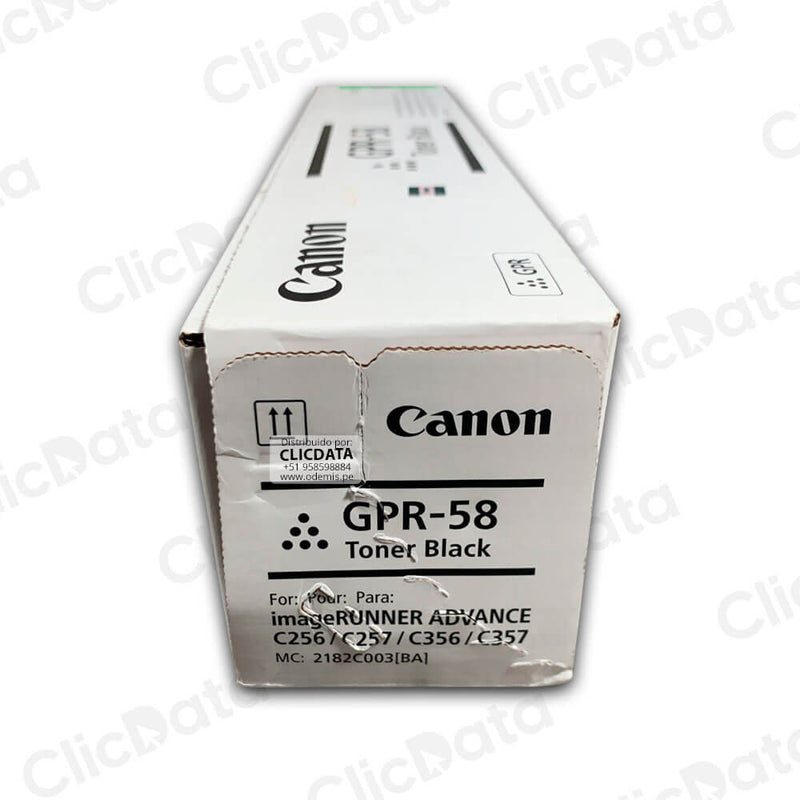 Toner Canon GPR-58 Negro C357iF, C356iF 23,000 pág Original