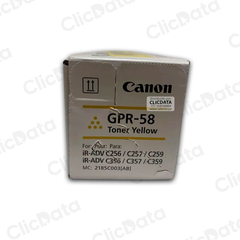 Toner Canon GPR-58 Yellow C357iF, C356iF 18,000 pág Original