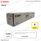 Toner Canon GPR-58 Yellow C357iF, C356iF 18,000 pág Original