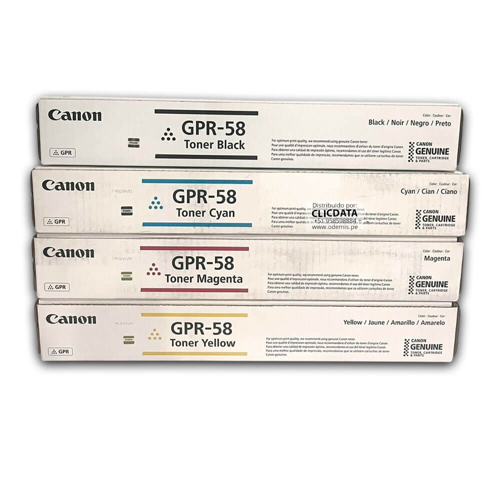 Toner Canon GPR 58 CYMK C357iF, C356iF Kit Completo