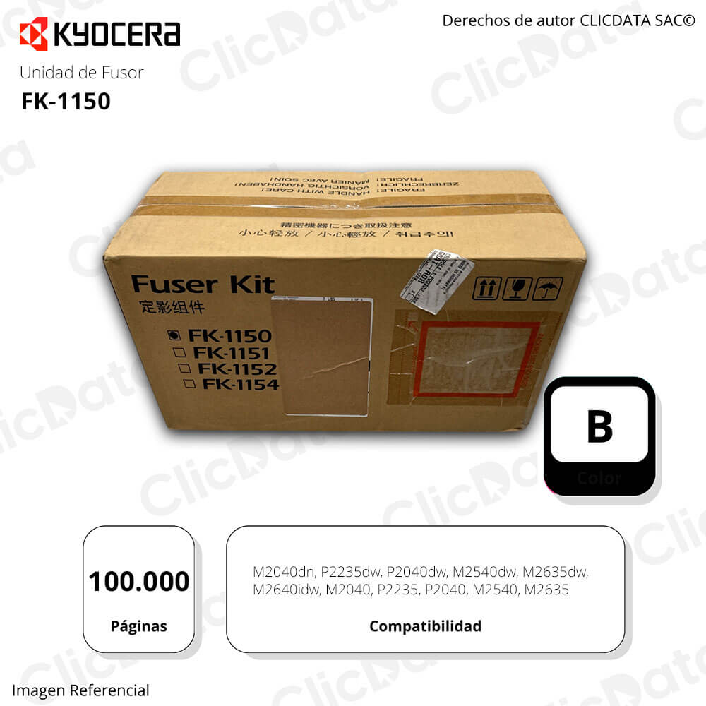 Unidad De Fusor Kyocera FK-1150 M2040dn, M2640idw Original