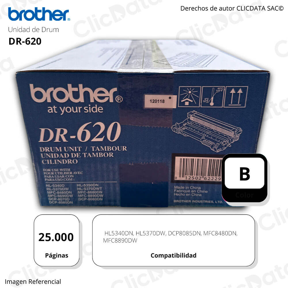 Drum Brother DR 620 Negro HL5340DN, HL5370DW 25,000 pag