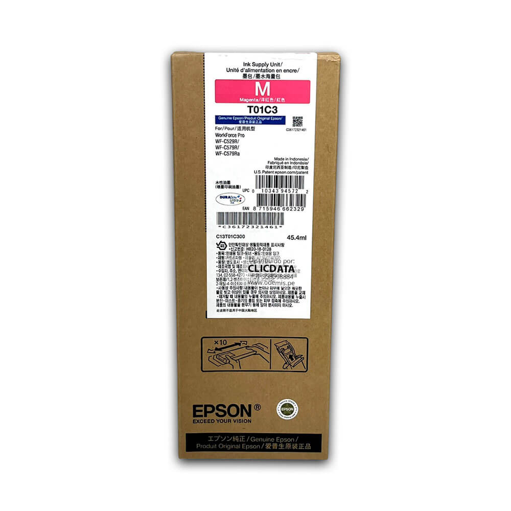 Tinta Epson T01C320 Magenta C599R, WF-C579R 5,000 Pag Original