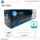 Tóner HP 222A W2221A Cian 1,200 Pág. LaserJet 3303 Original