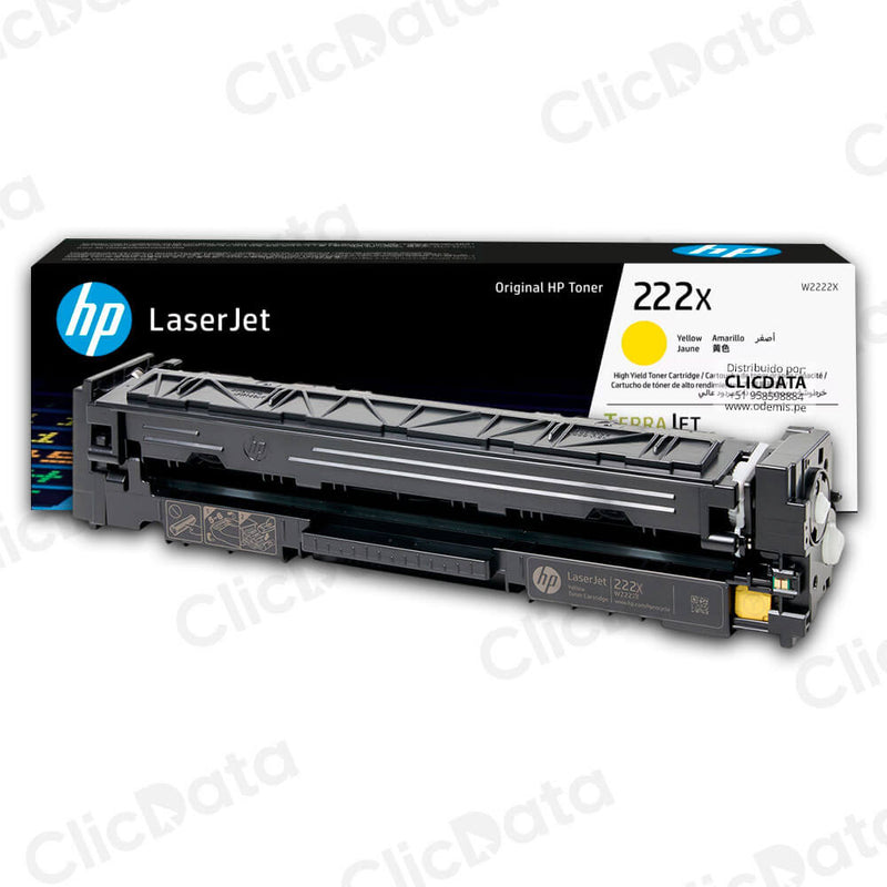 Toner HP 222X W2222X Yellow 2,500 Pág. 3203dw/3303fdw