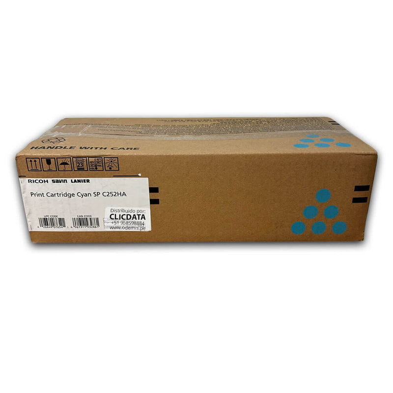 Toner Ricoh 407654 Cyan C262DN, SP C252DN 6,000 pag Original
