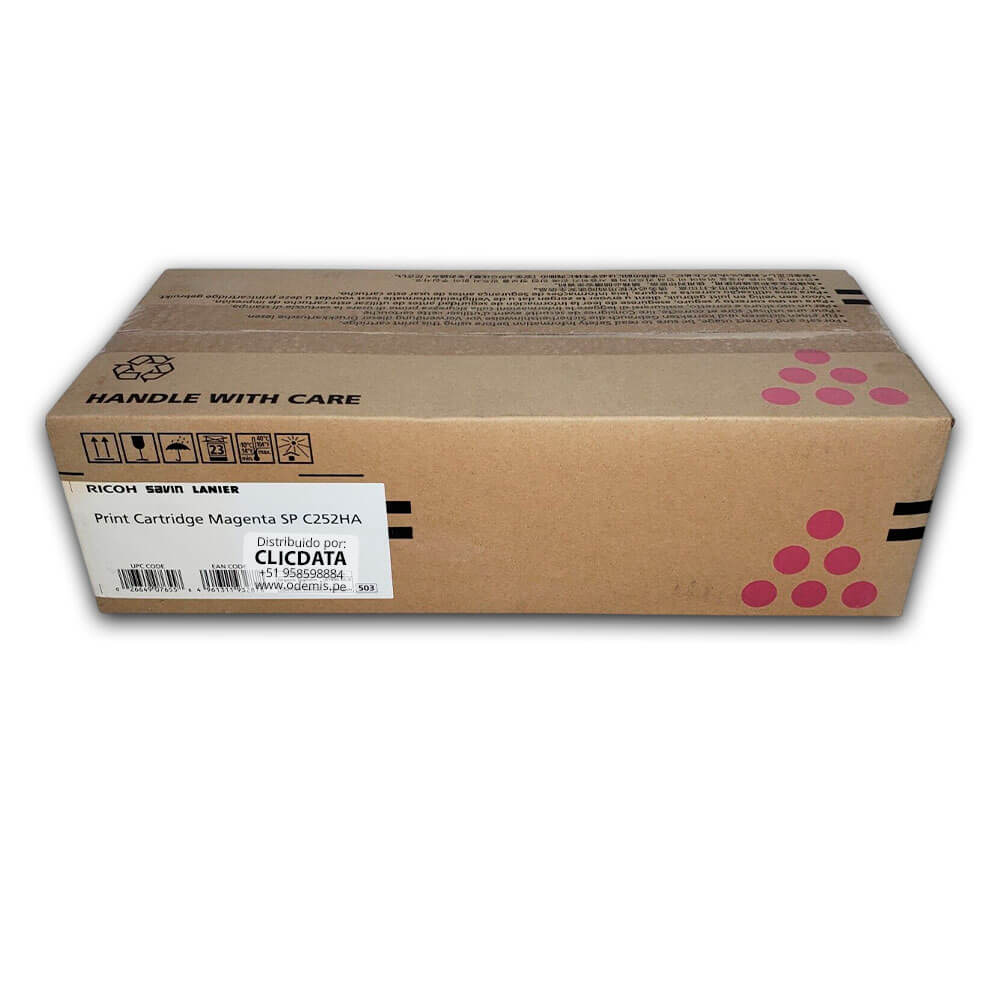 Toner Ricoh 407655 Magenta C262DN, SP C252DN 6,000 pag Original