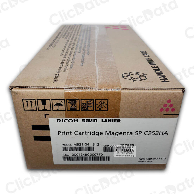Toner Ricoh 407655 Magenta C262DN, SP C252DN 6,000 pag Original