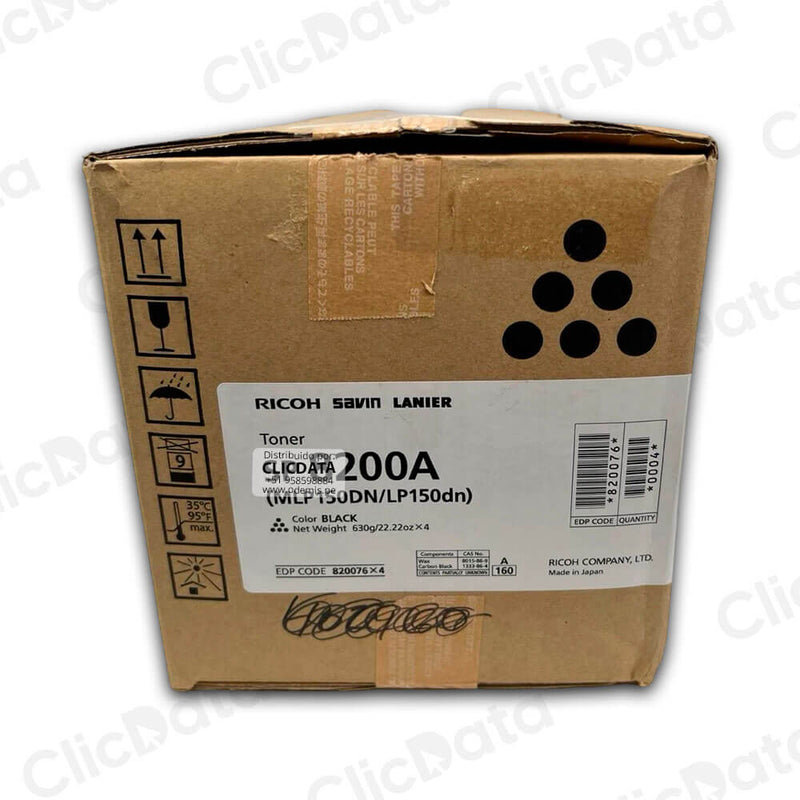Toner Ricoh 820076 Negro Mp SP8200A 36,000 pag Original
