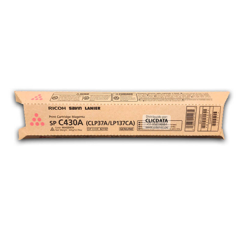 Toner Ricoh 821107 Magenta C431Dn, SP C430Dn 15,000 pag Original