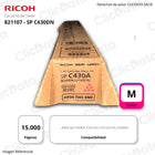 Toner Ricoh 821107 Magenta C431Dn, SP C430Dn 15,000 pag Original