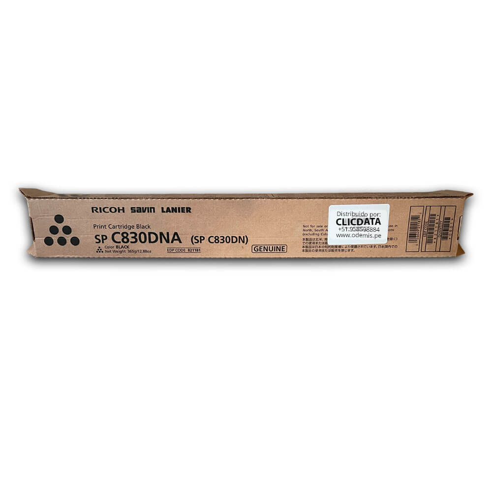 Toner Ricoh 821181 Negro C831DN, SP C830DNA 20,000 pag Original