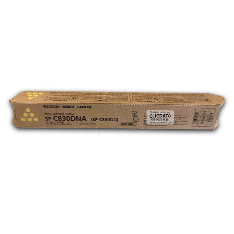 Toner Ricoh 821182 Yellow C831DN, SP C830DNA 16,000 pag Original