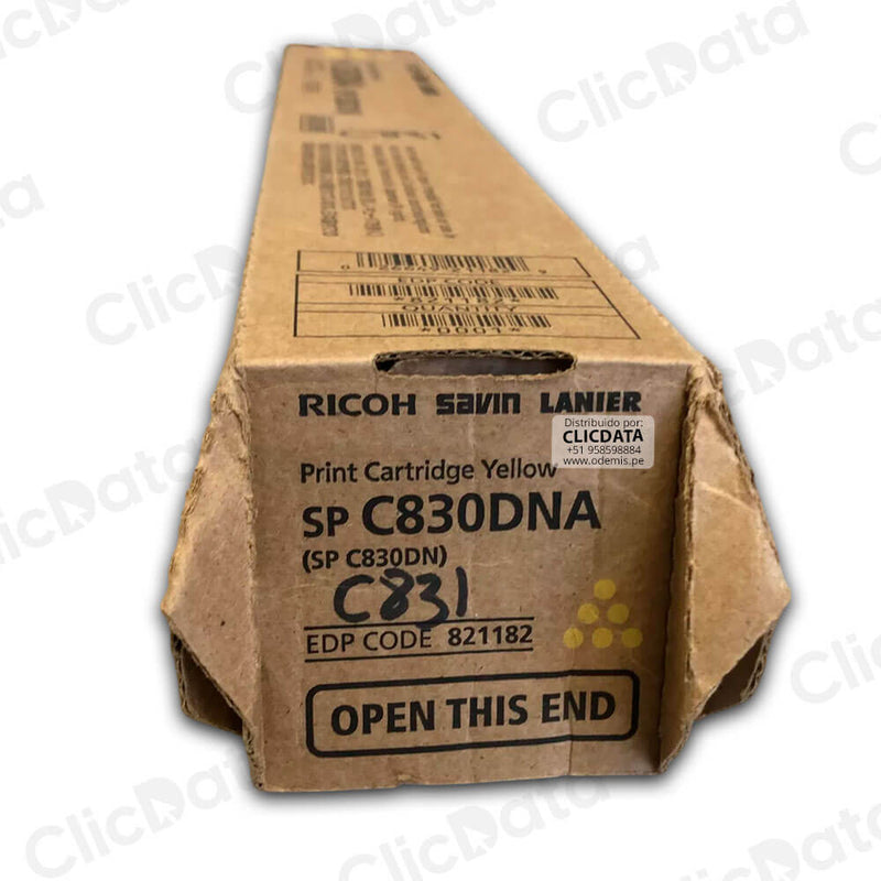 Toner Ricoh 821182 Yellow C831DN, SP C830DNA 16,000 pag Original