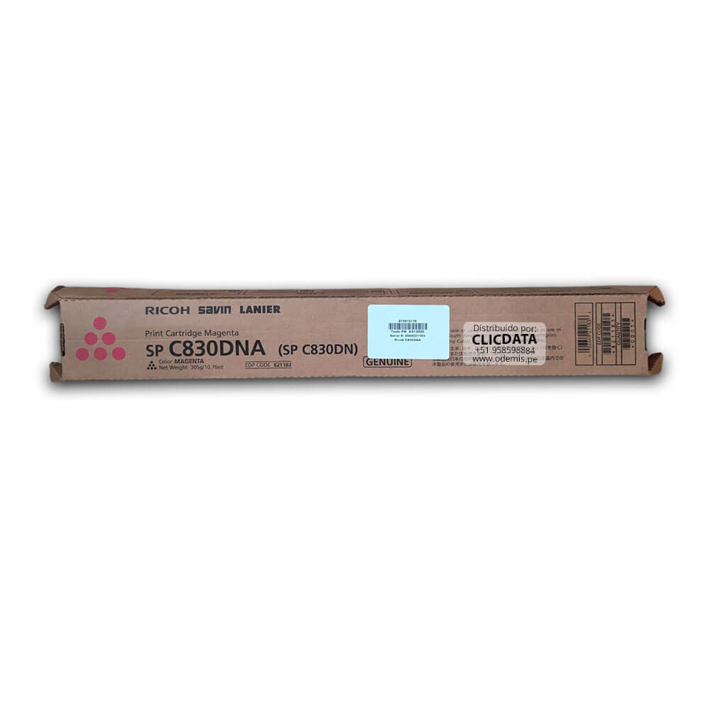 Toner Ricoh 821183 Magenta C831DN, SP C830DNA 16,000 pag Original
