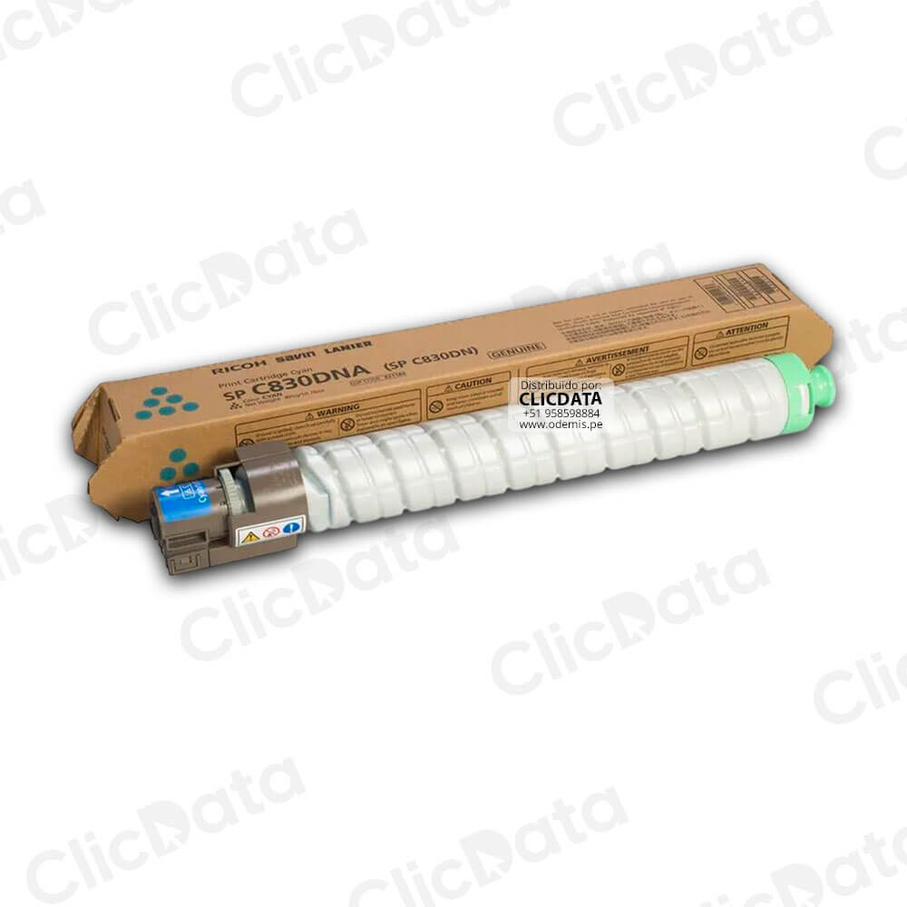 Toner Ricoh 821184 Cyan C831DN, SP C830DNA 16,000 pag Original