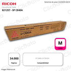 Toner Ricoh 821257 Magenta C842dn, SP C840A 34,000 pag Original