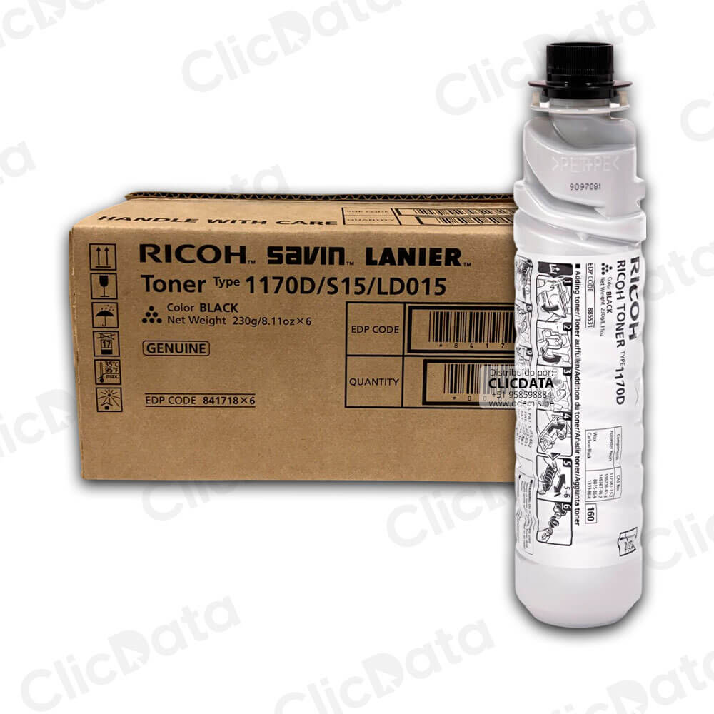 Toner Ricoh 841718 Negro 1170D, MP1201 7,000 pag Original