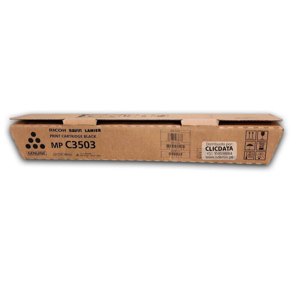 Toner Ricoh 841813 Negro MP C3003, C3503, C3504, C3004 Original